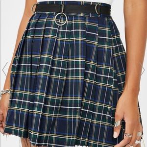Dolls kill current mood plaid pleated skirt